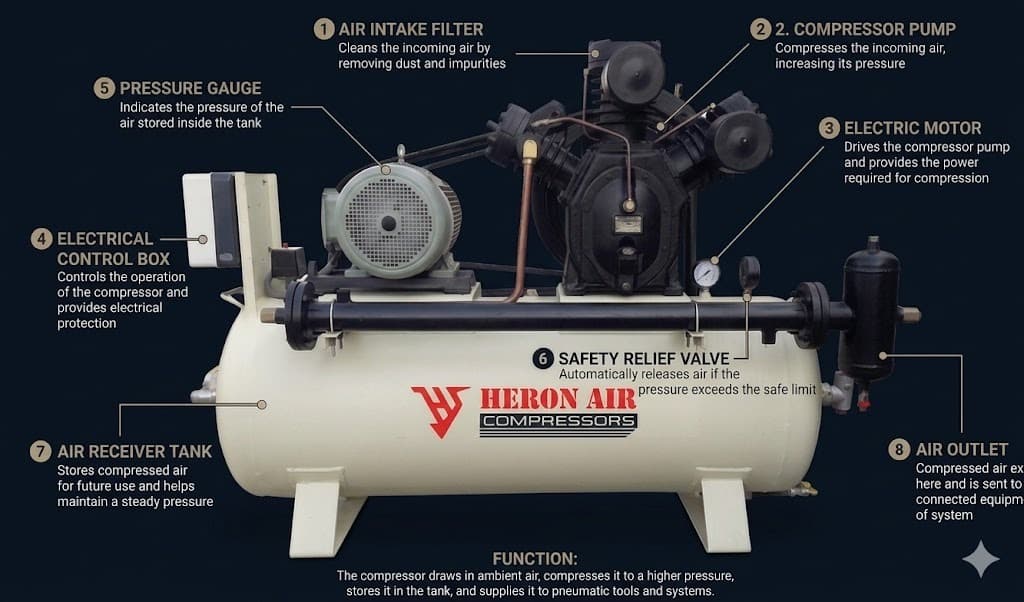 High pressure compressor technical key diagram